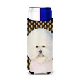 thumbnail image 1 of Bichon Frise Candy Corn Halloween Portrait Ultra Aisladores De Bebidas Para Latas Delgadas Ss4319Muk, 1 of 1