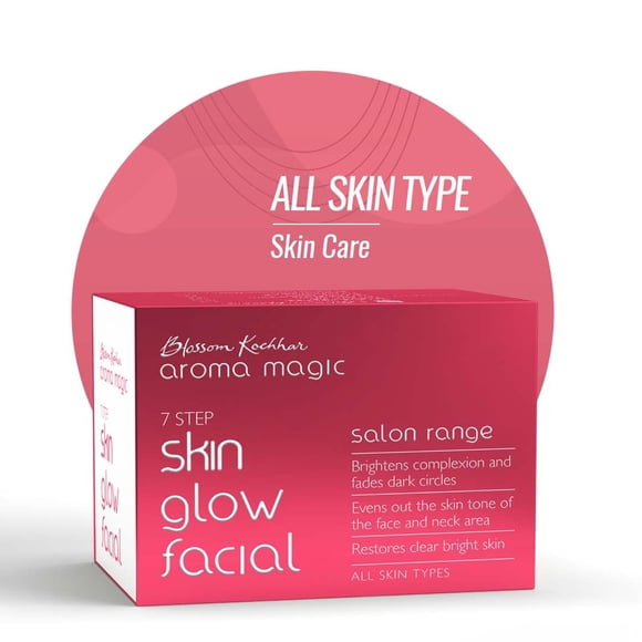 Kit facial Aroma Magic Skin Glow - Multiuso | Set de cuidado de la piel de 7 pasos | Reduce las ojeras | Elimina suavemente la piel muerta | Restaura la piel clara y radiante