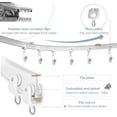 thumbnail image 4 of KOLAKO Ceiling Curtain Track, 20Ft Flexible Bendable Curtain Rail Wall Mounted, Curved Ceiling Track System, White, 4 of 8