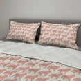 thumbnail image 2 of Animal Comforter & Sham Bedding Set, Horse with Colored Dashes or Strokes Themed Illustration, 3 pcs Duvet Set Microfiber Filling Quilt, 5 Sizes, Coral and Cream, by Ambesonne, 2 of 4