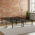 thumbnail image 5 of Full Size Metal Bed Frame - Black, 54x75" Platform Bed Base for Bedroom. Sturdy, No Box Spring Needed. Industrial Style, Easy Assembly, Metal Construction., 5 of 6