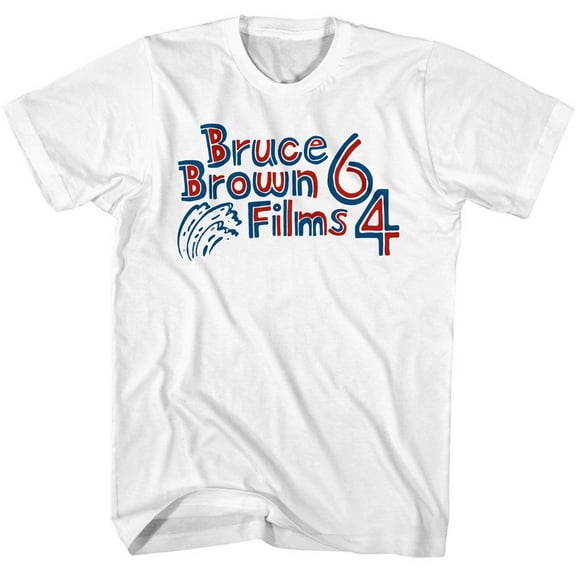 Bruce Brown Films Patriotic 64 White Adult T-Shirt M