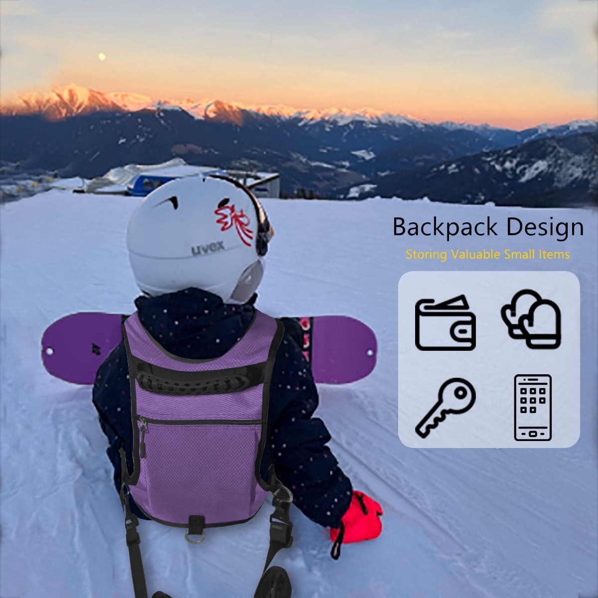 Snowboard Trainer Kids Ski & Snowboard Training Harness Backpack ...
