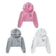 thumbnail image 4 of Ropa de hip hop para niñas, sudadera con capucha para niños, camisetas cortas de algodón de manga larga, ropa moderna para hacer ejercicio en el gimnasio y bailar jazz, 4 of 5