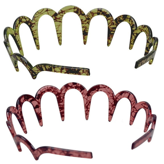 HINTRMENT Hair Jewelry for Women 2Pcs U Toothed Headband Comfortable Resin 11.8X5X1.4In