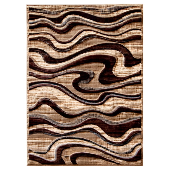 Tapis en Polypropylène Yasmine Chocolat 6 Pieds7 Pouces x 9 Pieds6 Pouces