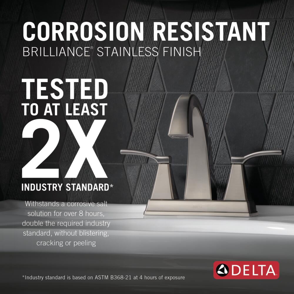 Delta 25768LF-SS Flynn™ Two Handle Centerset Bathroom Faucet in Stainless