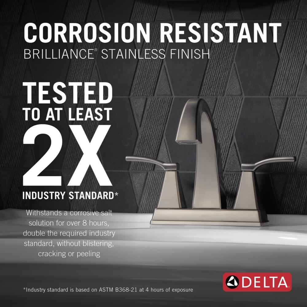 Delta Flynn Stainless Steel Centerset Bathroom Faucet photo 5