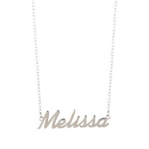 Gigi and Leela SP328 Sterling Silver Necklace - Melissa Nameplate
