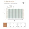 thumbnail image 2 of Blue Striped Washable Area Rug 3'x5', Blue White Stripes Farmhouse Woven Cotton Tassels Kitchen Rugs, Non Slip Indoor Door Mat Throw Carpet for Entryway Living Room Nursery Laundry Room, 2 of 9