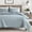 Chambray-Full/Queen, variant on Quilt Size Aqua Blue Lightweight For Summer Ultra-softfiber Modern Style Quilted Clouds Pattern Bedspread Quit Set 2 Pieces (1 And 1ow Sham)