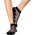 thumbnail image 4 of CHUNTIAN Sox Womens Girls Sheer Lace Ankle Socks UltraThin Transparent Mesh Low Cut Socks Nylon Fishnet Short No Show Liner, 4 of 8