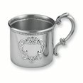 thumbnail image 1 of Pewter Raised Design Beaded Baby Cup Feeding Set, 1 of 5