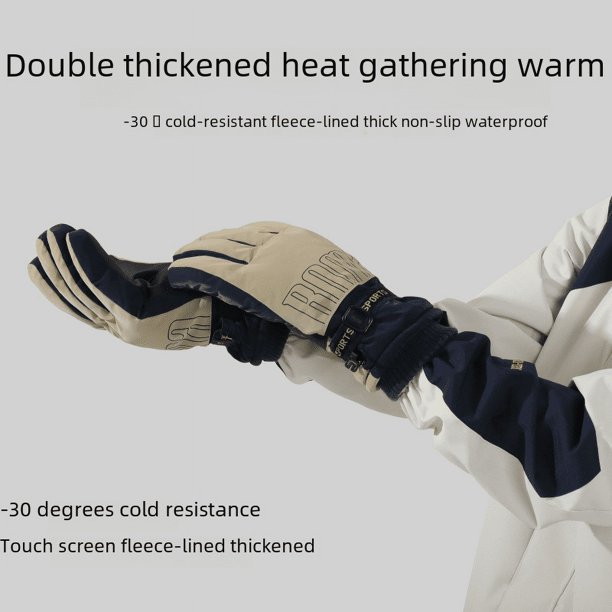 Guantes fríos para hombre, otoño e invierno, para ciclismo, anticongelantes, cálidos, con forro polar, gruesos, eléctricos, para motocicleta, para esquí al aire libre para mujer
