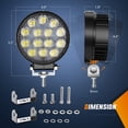 thumbnail image 2 of Luz de inundación redonda LED Pods Nilight de 4,5 pulgadas, 42 W, 4200 lúmenes, 2 of 9