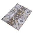 thumbnail image 1 of Tile Stickers, Retro Style Self Adhesive Waterproof Floor Tile Stickers Bright Color PVC  For Balcony Light Gray With Gilt Edging,Dark Green With Gilt Edging, 1 of 8