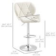 thumbnail image 3 of HOMCOM Adjustable Swivel Bar Stools Set of 2 with Velvet Upholstery, 3 of 10