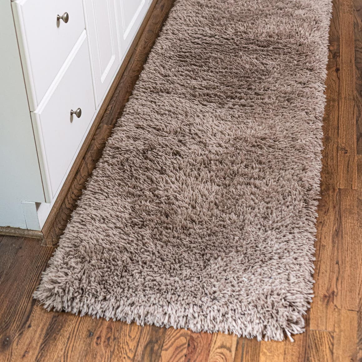 Infinity Collection Solid Shag Runner Rug by ‚Äì Khaki 2' x 6