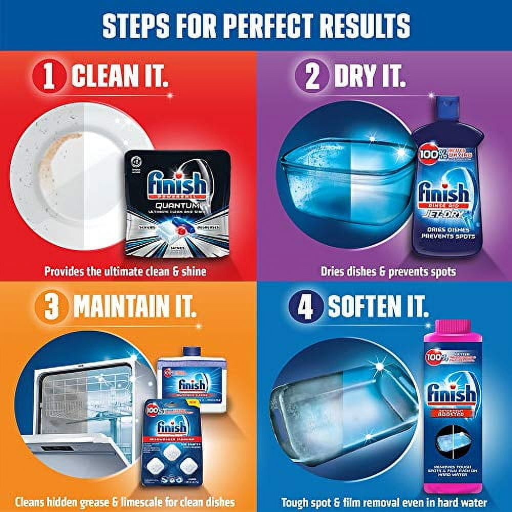 Finish All In 1 Gelpacs, Orange 54 Tabs, Dishwasher Detergent Tablets (Pack of 4)