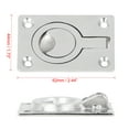 thumbnail image 2 of Unique Bargains 1pcs 316 Stainless Steel 62x44mm Boat Floor Locker Hatch Lift Flush Ring Pull Handle Silver Tone, 2 of 4