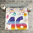 thumbnail image 3 of Ambesonne Colorful Quilted Bedspread Set 3 Pcs, Teen Celebration, King Size, Multicolor, 3 of 3