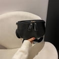 thumbnail image 3 of Bolso Cintura PU Versátil Retro Bolso Bandolera Hombro Con Bolsillo Pequeño 6477 (negro), 3 of 9