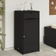thumbnail image 1 of vidaXL Garden Storage Cabinet Black 55x55x111 cm Poly Rattan, 1 of 5