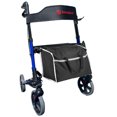 thumbnail image 1 of Bangeran Foldable Rollator Walkers For Seniors (135KG Capacity), 20CM Flat-Free Wheels, Compact Folding Design for Easy Travelling, All Terrain - Blue, 1 of 6