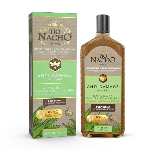 Tio Nacho Aloe Vera Deep Repair Conditioner: 100% Aloe Vera And Royal Jelly Repairs And Protects Hair Vegetable Keratin For Softness And Shine Paraben And Salt-Free - 14 Oz