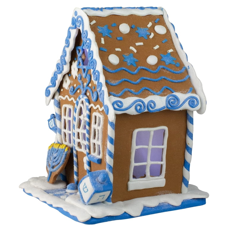 Kurt Adler LED Hanukkah Gingerbread House, 7 Inches photo 4