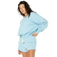 thumbnail image 4 of Celebrity Pink Women's and Women's Plus Oversized Boyfriend Sweatshirt, Sizes XS-4X, 4 of 5