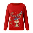 thumbnail image 4 of European and American autumn and winter new Christmas printed round neck long sleeve casual loose sweater, 4 of 4