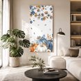 thumbnail image 2 of Canvas Wall Art, Navy Blue Pumpkin Fall Framed Canvas Prints for Living Room Hallway, Thanksgiving Maple Leaves Branches Gallery Wrapped Wall Decor for Home Office, Gifts, 30"x60" Ship Next Day, 2 of 9
