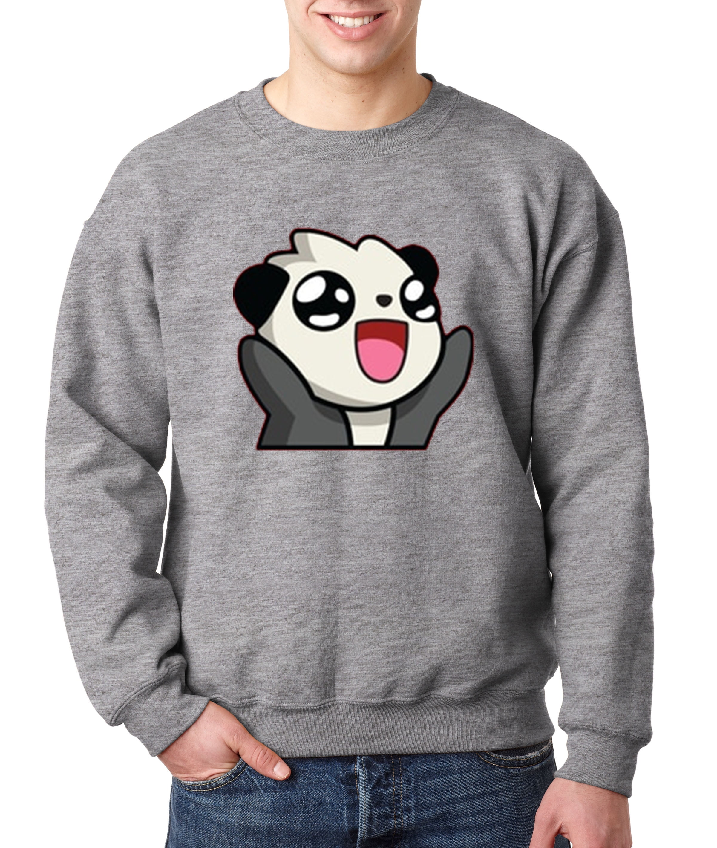 New Way 622 Crewneck Anime Panda Cute Cartoon Character