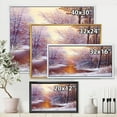 thumbnail image 4 of Designart 'Christmas Forest With Trees and River II' Traditional Framed Canvas Wall Art Print, 4 of 5