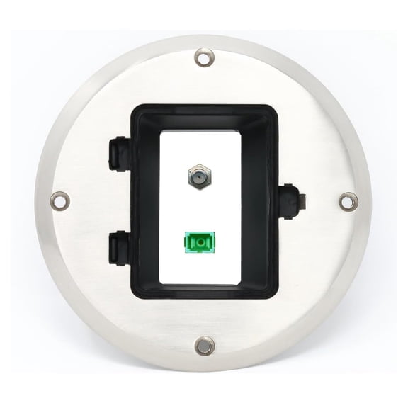 RiteAV Coax SC-APC-SX Floor Box [Stainless Steel]