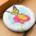 thumbnail image 2 of Round Meditation Cushion, 22" Dutch Velvet Floor Pillow with PP Cotton Filling for Yoga, Zen, Reading, and Floor Seating, Spring Butterfly Print, 2 of 5