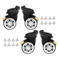 thumbnail image 5 of Luggage Suitcase Wheels Travel Suitcases Wheels Omni Directional Wheels Black A18 Replacement Luggage Wheels Swivel Caster Wheels for Carrier 4pcs with brake, 5 of 8