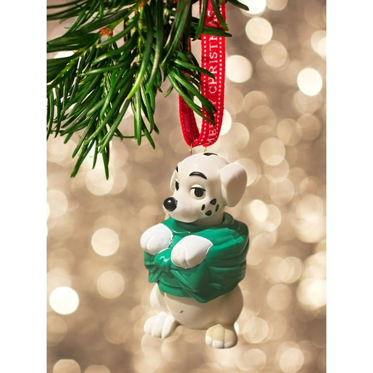 ORNAMENT 101 Dalmatians Green Christmas Wrap Vintage Disney