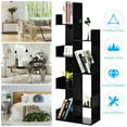 thumbnail image 5 of Spaco 8-Tier Bookshelf Bookcase with 8 Open Compartments Space-Saving Storage Rack -Black, Tall Bookshelf, Shelves for Living Room, Home Office, Bedroom, Balcony, 5 of 6