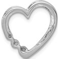 thumbnail image 3 of 14K White Gold 1/6Ct. Diamond Heart Chain Slide Made In India pm4841-016-wa, 3 of 5