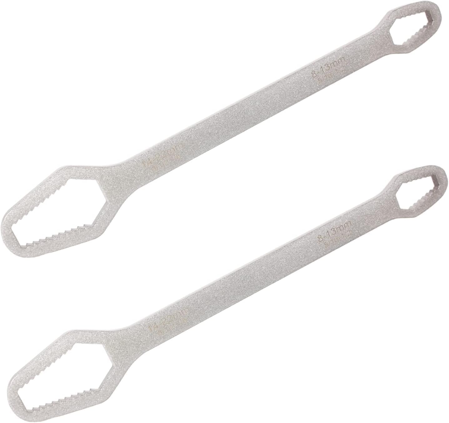 2 Pcs Double-Ended Self-Tightening Adjustable Wrench Tools, Multi Function Wrench for Home Car Maintenance Repair