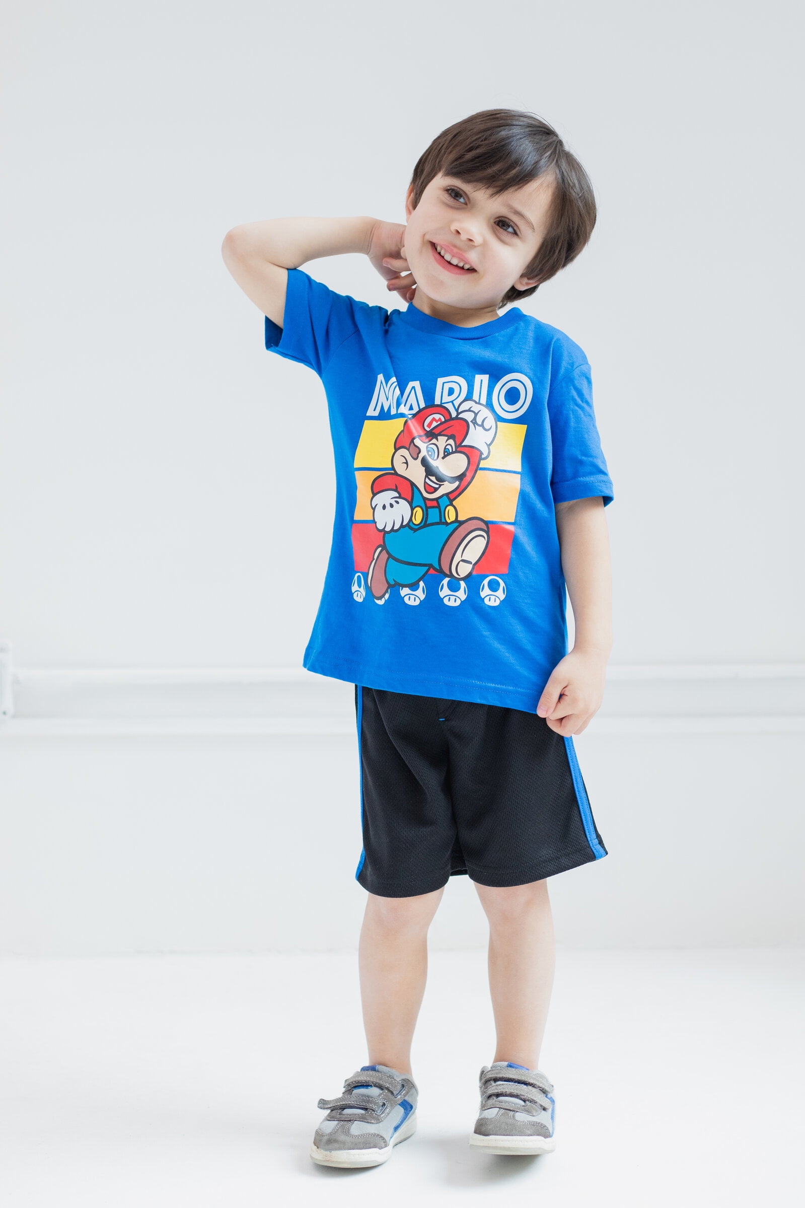 Krijger werk half acht SUPER MARIO Nintendo Mario Luigi Bowser Toddler Boys T-Shirt and Shorts  Outfit Set Infant to Toddler - Walmart.com