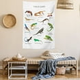 thumbnail image 2 of Reptile Tapestry, Lizard Family Design on Plain Background Primitive Camouflage Exotic Creatures, Wall Hanging for Bedroom Living Room Dorm Decor, 40W X 60L Inches, Multicolor, by Ambesonne, 2 of 5