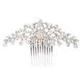 thumbnail image 3 of del cabellero de las mujeres del Rhinestone del cristal de nupcial de la de 3 de la de graduación del Soledad Peine para el cabello de bodas de plata, 3 of 9