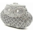 thumbnail image 3 of StyleSack Luxury Hand-Embellished Rhinestone Swan Clutch - 3D Crystal Evening Handbag for Party/Gala/Wedding | Detachable Chain Shoulder Purse, 3 of 5