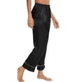 thumbnail image 5 of ZJXFGS Women's Lounge Pants Women Pajama Pants Women’s Ultra-Soft Comfy Pajama Lounge Pants Sleepwear Capri Sleep Lounge Pants for Women Black L, 5 of 6