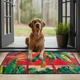 thumbnail image 3 of ONETECH Tropical Scene Outside Entry Yard Floor Patio Felt Floor Mat Rug 19.68*39.37 in, 3 of 6