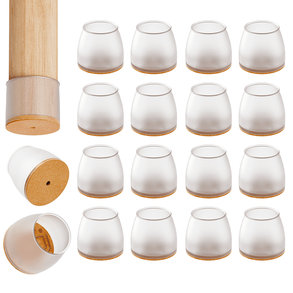 24 Pcs Chair Leg Floor Protectors for Hardwood Floors Silicone Covers Felt Pads Furniture Leg Caps Anti-Scratch Reduce Noise Fit (1-5/16" to 2")