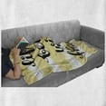 thumbnail image 5 of Best Friend Soft Flannel Fleece Throw Blanket, Life Is Better with Friends Cursive Lettering Art, Cozy Plush for Indoor and Outdoor Use, 50" x 60", Pale Yellow White, by Ambesonne, 5 of 5